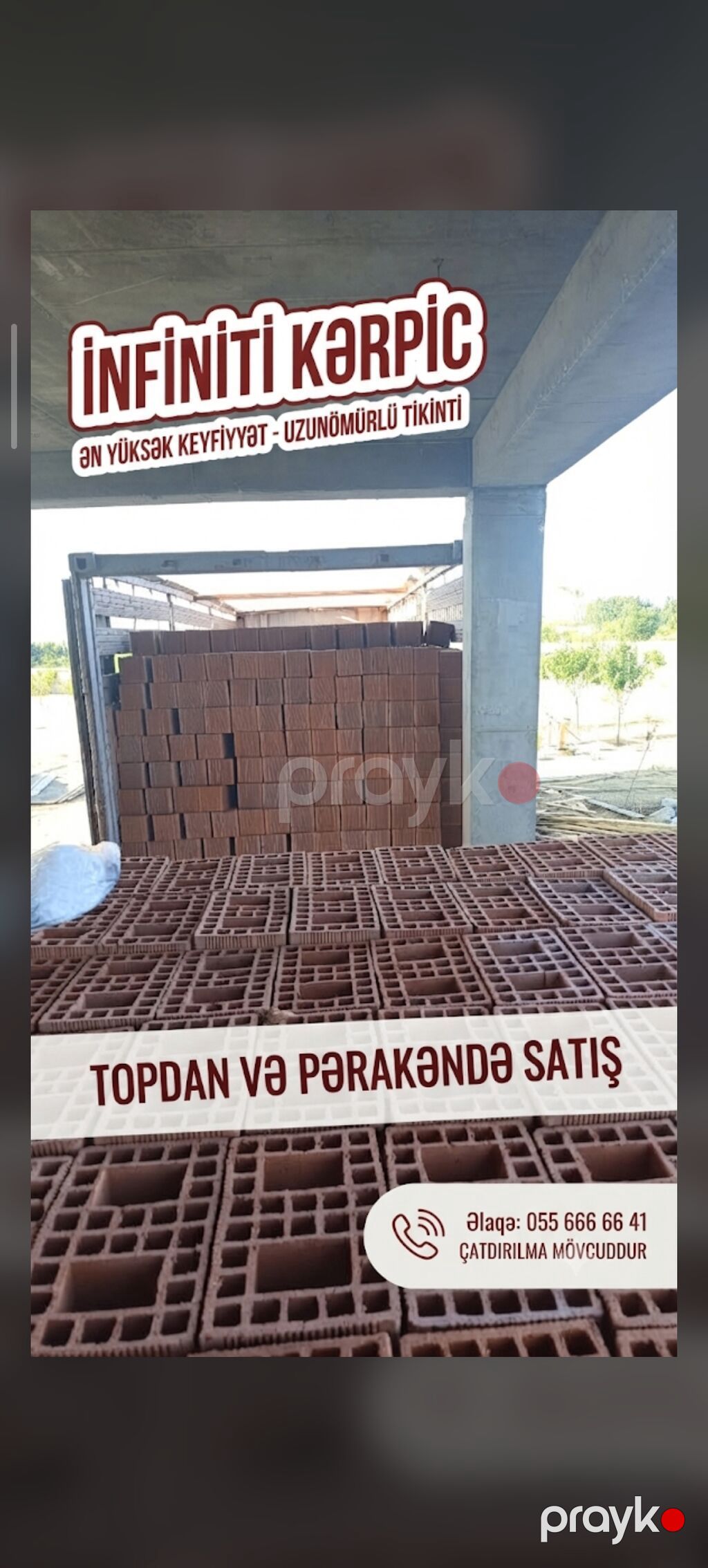 Kərpic satışı – Emrah / İnfinity Kərpic Möhkəm, keyfiyyətli və — Tikinti blokları, kərpic və panellər, Sumqayıt (3)