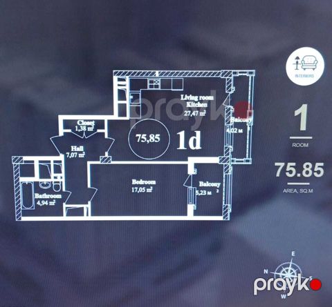 Satılır 2 otaqlı yeni tikili 80 m²