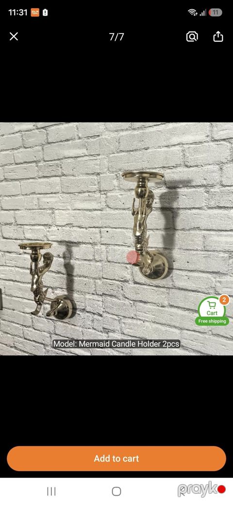 Mermaid Candle Holder – 2 ədəd dəst yeni qutuda. Temuda 45 manatadir