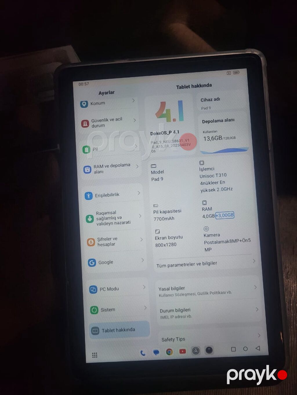 Oscal Pad 9. Kontakt home'dən alınıb. 128gb yaddaş. Zaretkanı çox — Digər planşetlər, Sumqayıt (2)