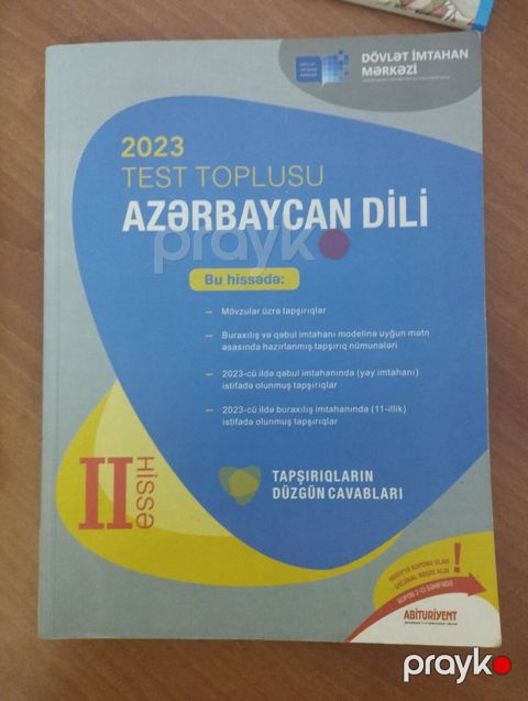 Azərbaycan dili Testlər 11-ci sinif, DİM, 2-ci hissə, 2023 il — Bakı