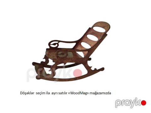 Yellənən kreslo WoodMag KK-TD3, taxta, qəhvəyi — Bakı