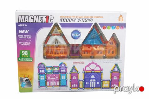 Konstruktor Magnetic Happy World, maqnitli, yaş 3+ — Bakı