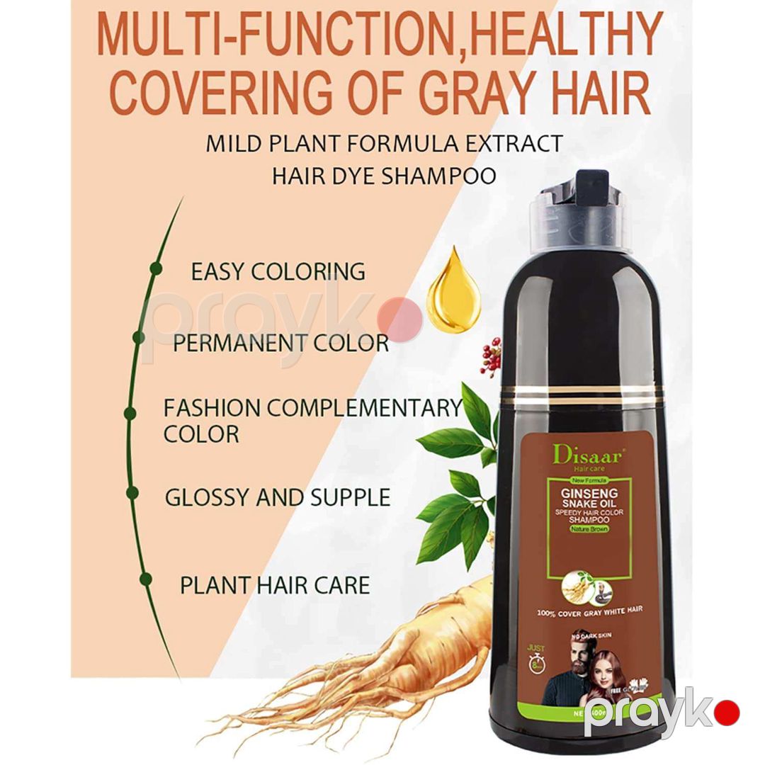 Şampun-boya Disaar Ginseng Snake Oil, qəhvəyi, 400 ml — Mallar, Bakı (2)