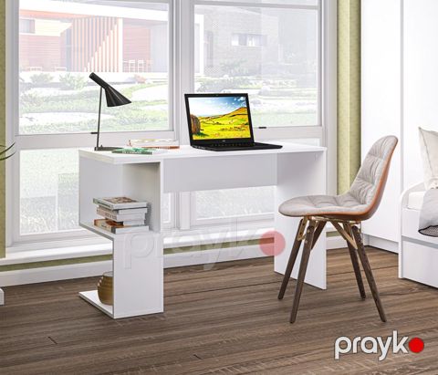 Yazı masası 3563_M2StolWhiteWh Ağ, Ldsp, 75x50x119 sm — Bakı