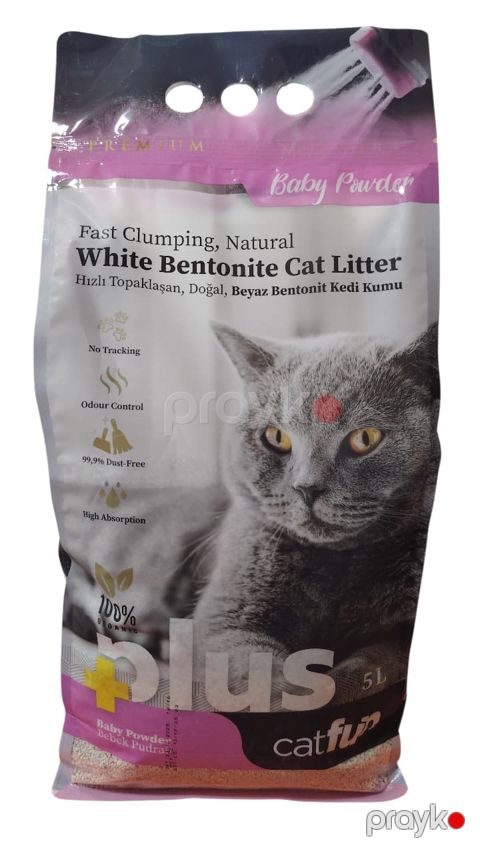 Pişik tualeti üçün doldurucu Cat Fun Plus Baby Powder, 5 l — Bakı