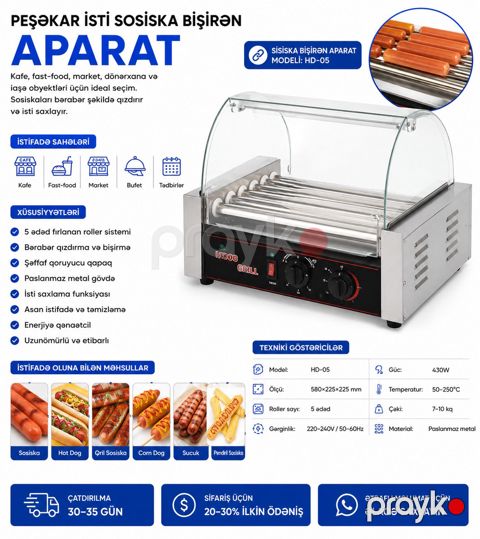 Sosiska bişirən aparat – Hot Dog Roller — Bakı