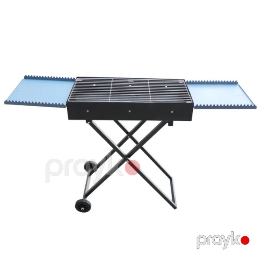 Qatlanan portativ manqal, metal, qara, təkərli — Mallar, Bakı (2)