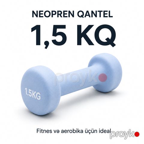 Qantel, 1.5 kq, mavi, dəmir/neopren — Bakı