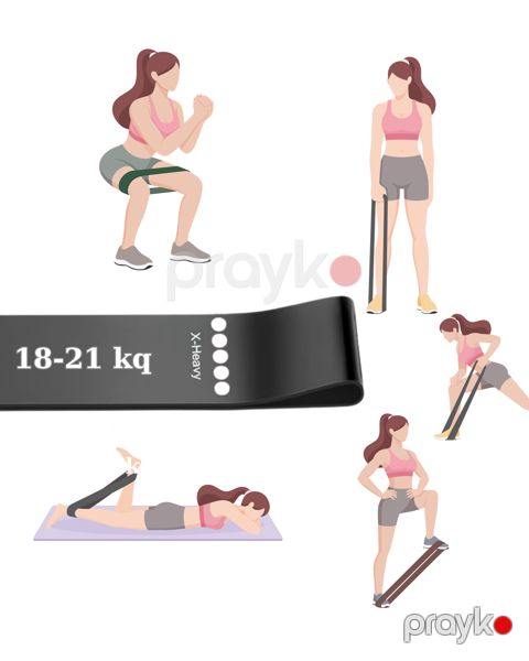 Fitnes üçün müqavimət lenti, qara — Bakı