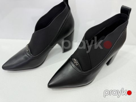 Qadınlar üçün qısa botilyonlar Bellara_BK-4, qara, təbii dəri, ölçü 36