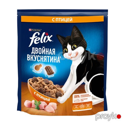 Quru yem Felix, yetkin pişik üçün, toyuq, 600 q — Bakı