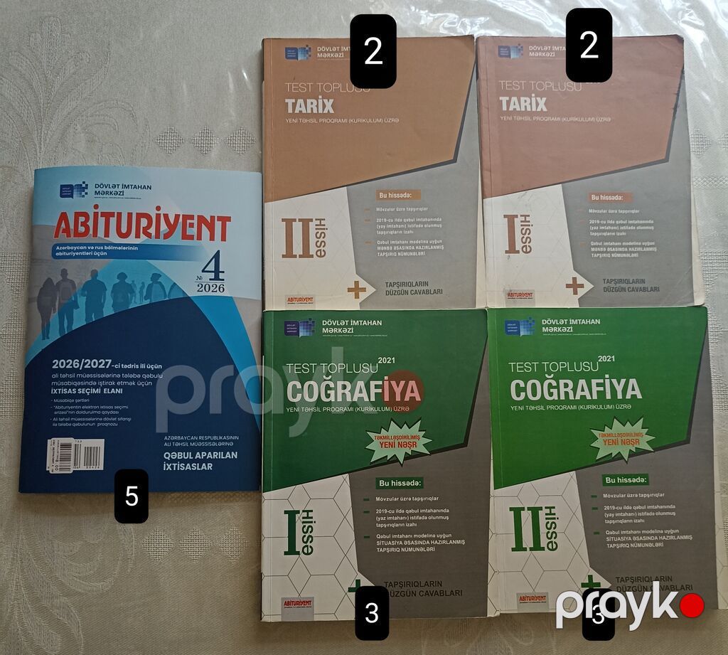 Abituriyentlər və məktəblilər üçün fənn və test vəsaitləri paketi — Kitablar, Bakı (3)