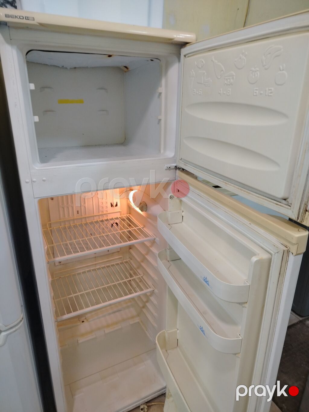 İşlənmiş 2 qapılı Beko Soyuducu Satılır, rəng - Ağ, Təkərli — Soyuducular, Bakı (2)