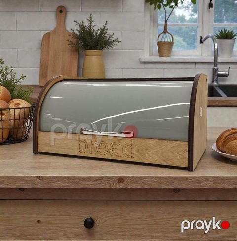 Çörək qabı HPRS_000145, taxta, boz — Bakı
