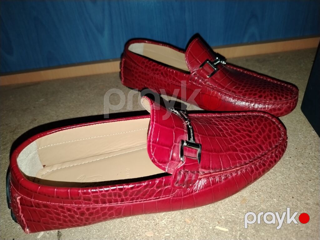 Qırmızı rəngli kişi loaferləri – Harmont & Blaine - Model: Loafer — Mokasin, Bakı (2)