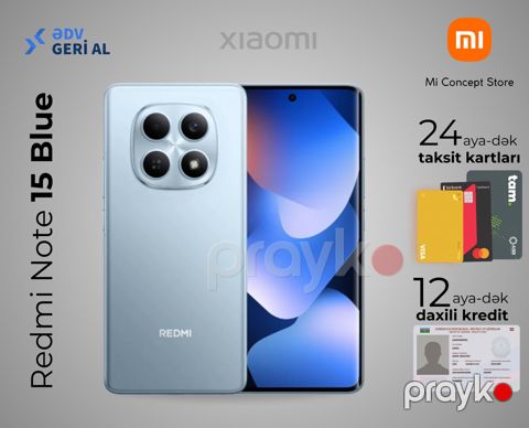 Xiaomi Redmi Note 15 Glacier Blue 256GB/8GB — Bakı