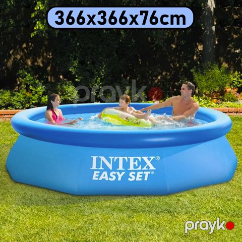 Şişmə hovuz Intex 5621TX28130, dairəvi, mavi, 366x366x76 sm, dairəvi, 5621 l — Bakı