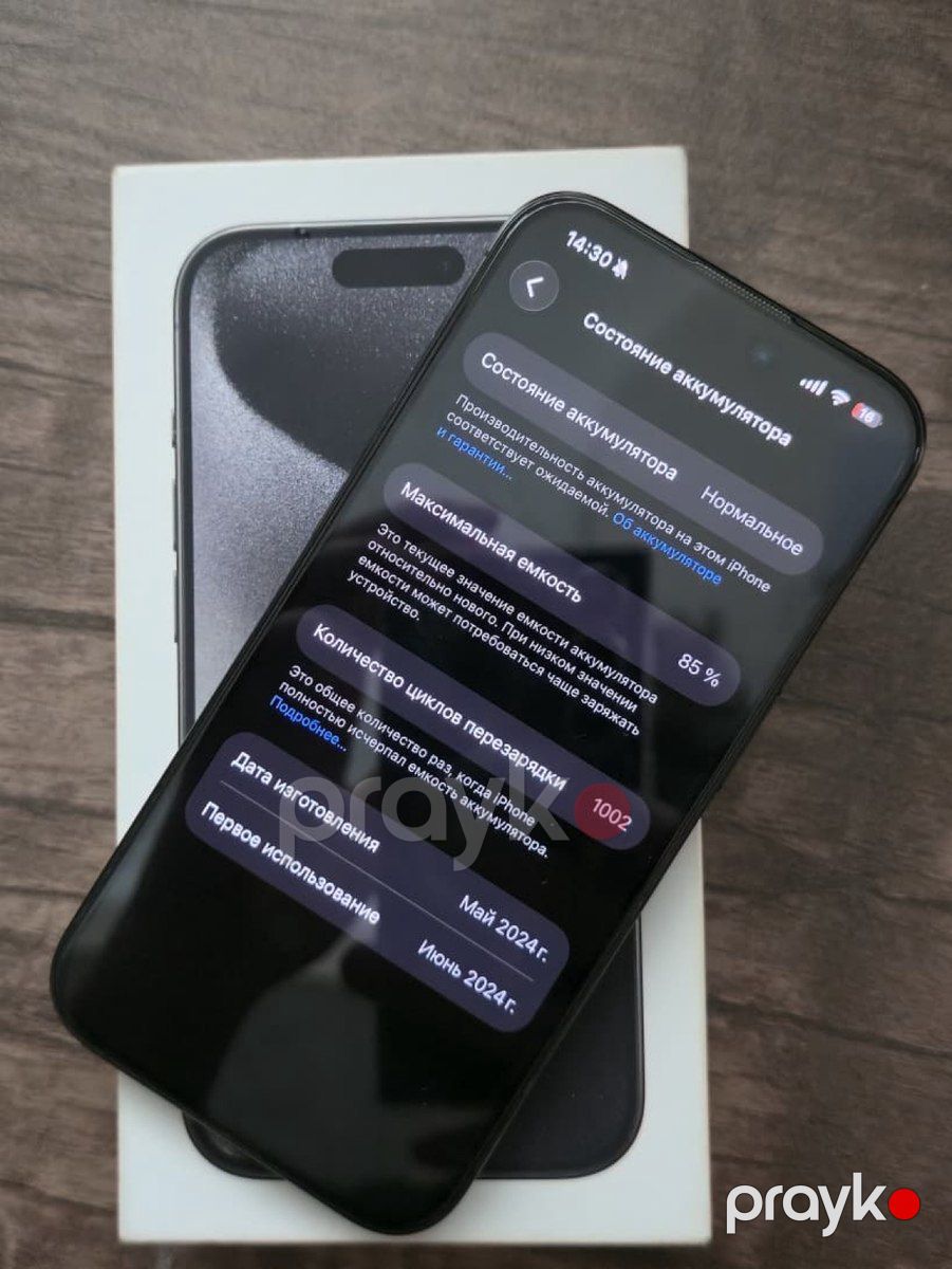 Apple iPhone 15 Pro Black Titanium 128GB/8GB — Smartfonlar, Bakı (5)