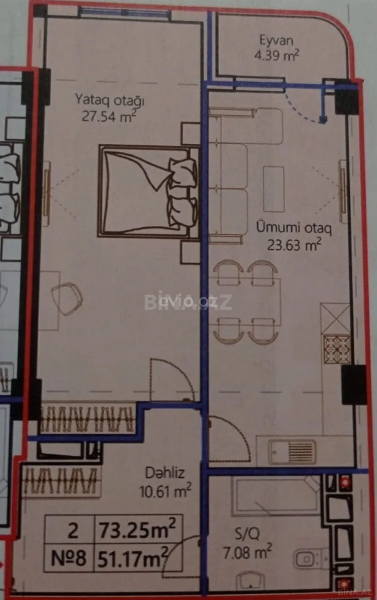 2 otaqlı mənzil satılır Sarayda — Mənzil, Abşeron (7)