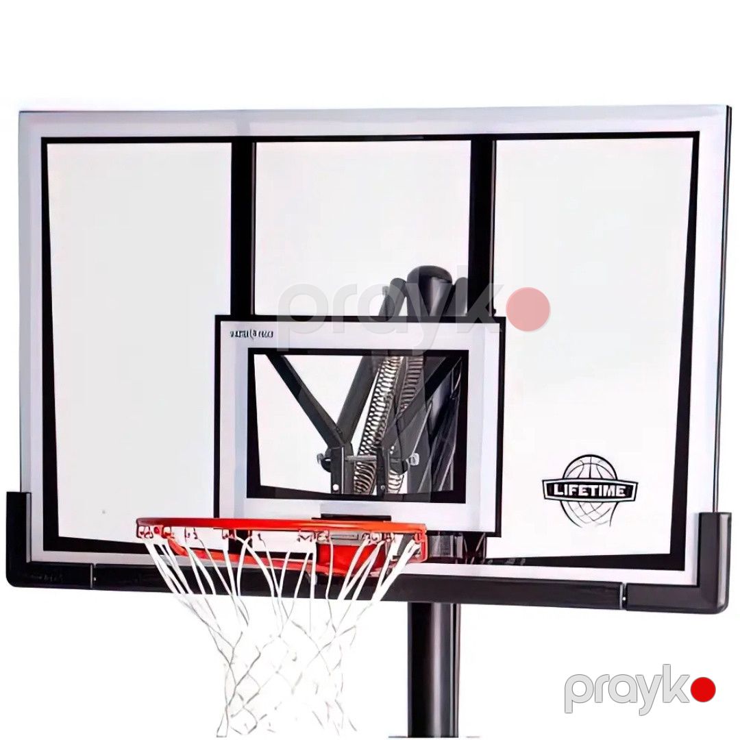 Basketbol lövhəsi və dirəyi Shatter Proof 90061, 132x52 sm, tənzimlənən hündürlük 2.28-3.04 m — Mallar, Bakı (2)