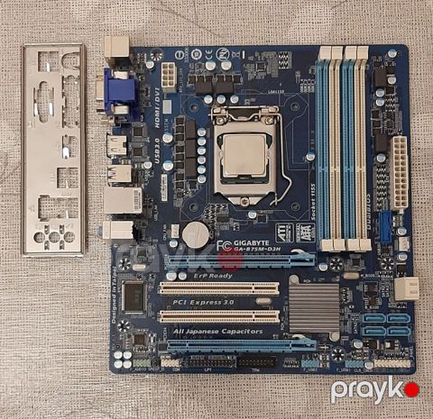Bundle satılır - 100 AZN Ana plata Gigabyte GA-B75M-D3H CPU — Bakı