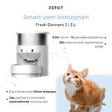İtlər və pişiklər üçün ağıllı avtomatik yem təknəsi Petkit Fresh Element 3, 3l (6973293801514) — Mallar
