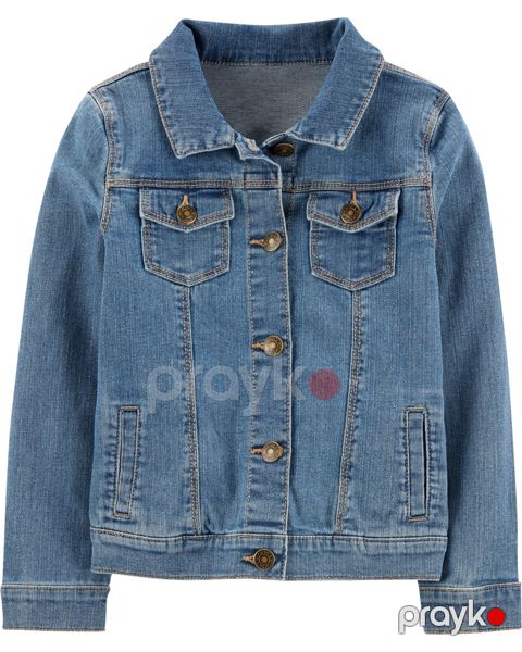 Qızlar üçün cins gödəkçə Carter's 75350723, mavi, pambıq, 5 yaş — Bakı