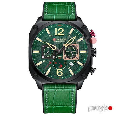 Kişi qol saatı Curren C 8398 Black Green — Bakı