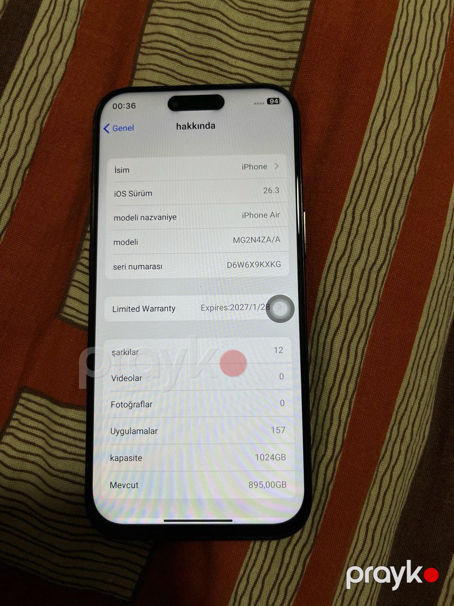 Apple iPhone Air Space Black 1TB/8GB — Smartfonlar, Xırdalan (3)