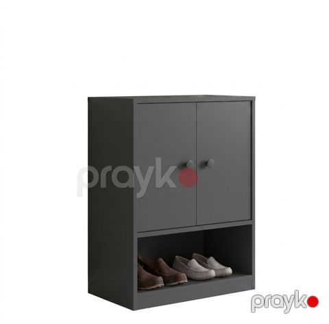 Tumba ayaqqabılar üçün MB9, laminat, 77x60x35 sm, tünd boz — Bakı