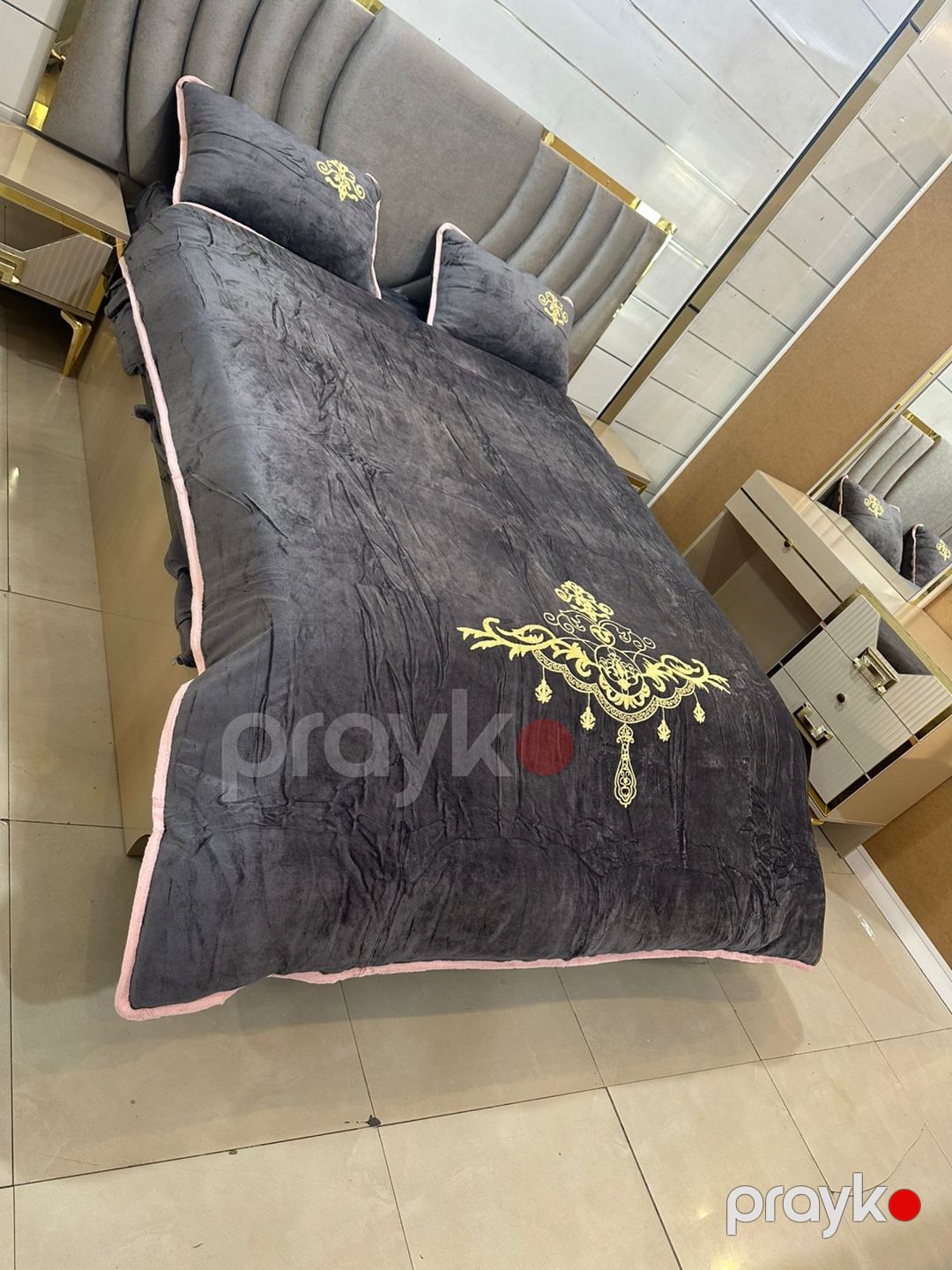 Yataq dəsti HBT_00265, yorğan üzü 200x220 sm, mələfə 220x240 sm, yastıq üzü 50x70 sm 2 əd, ikinəfərlik - HBT_00265 — Mallar, Bakı (3)