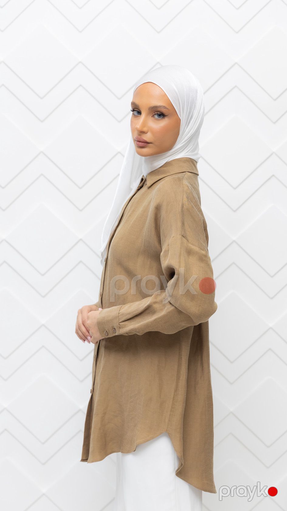 Uzunqol köynək qadınlar üçün E001, kətan, sarı, ölçü 44 — Mallar, Bakı (3)