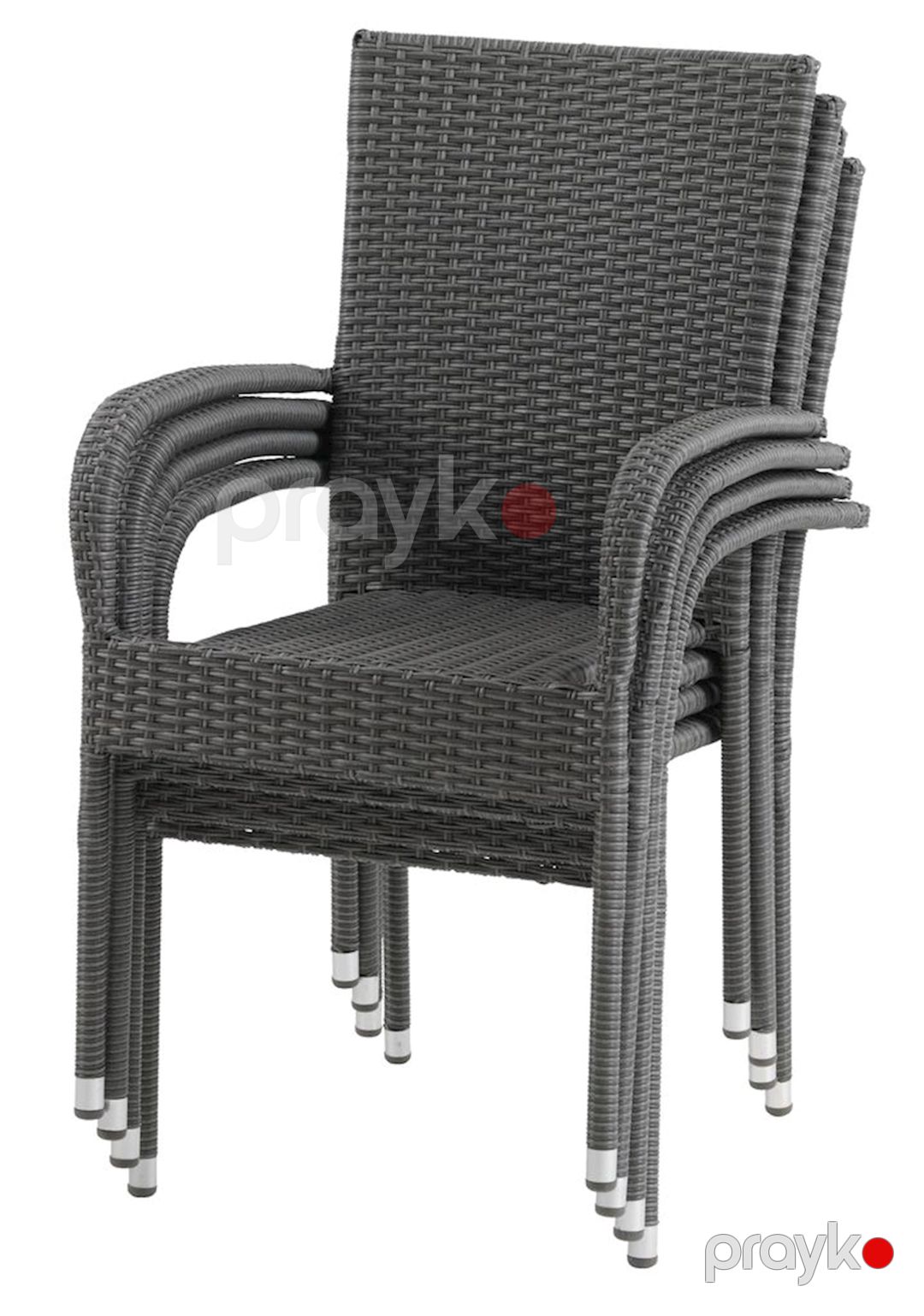 Bağ stulu Jysk Gudhjem, süni rotanq, boz, 55x68x106 sm — Mallar, Bakı (2)