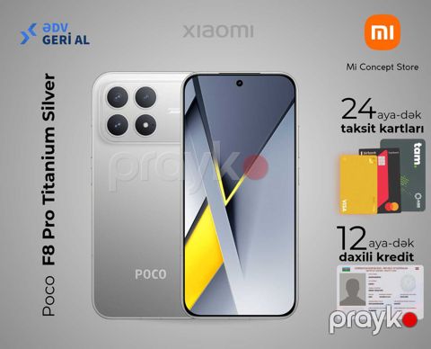 Xiaomi Poco F8 Pro Titanium Silver 512GB/12GB — Bakı