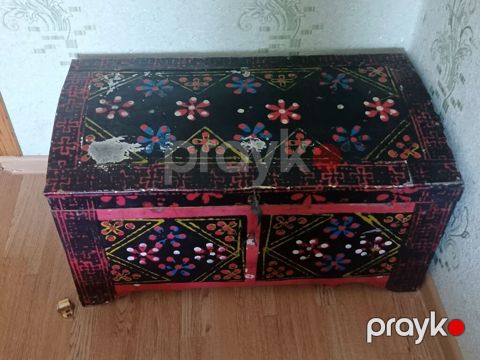Əl işi naxışlı taxta sandıq - Material: möhkəm taxta - Üslub — Sumqayıt