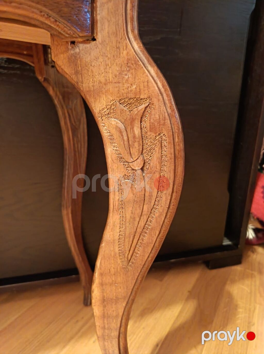 Əl işı ağac oymalı qatlanan masa nərdtaxta - Material: bərk ağac — Masalar, Bakı (8)