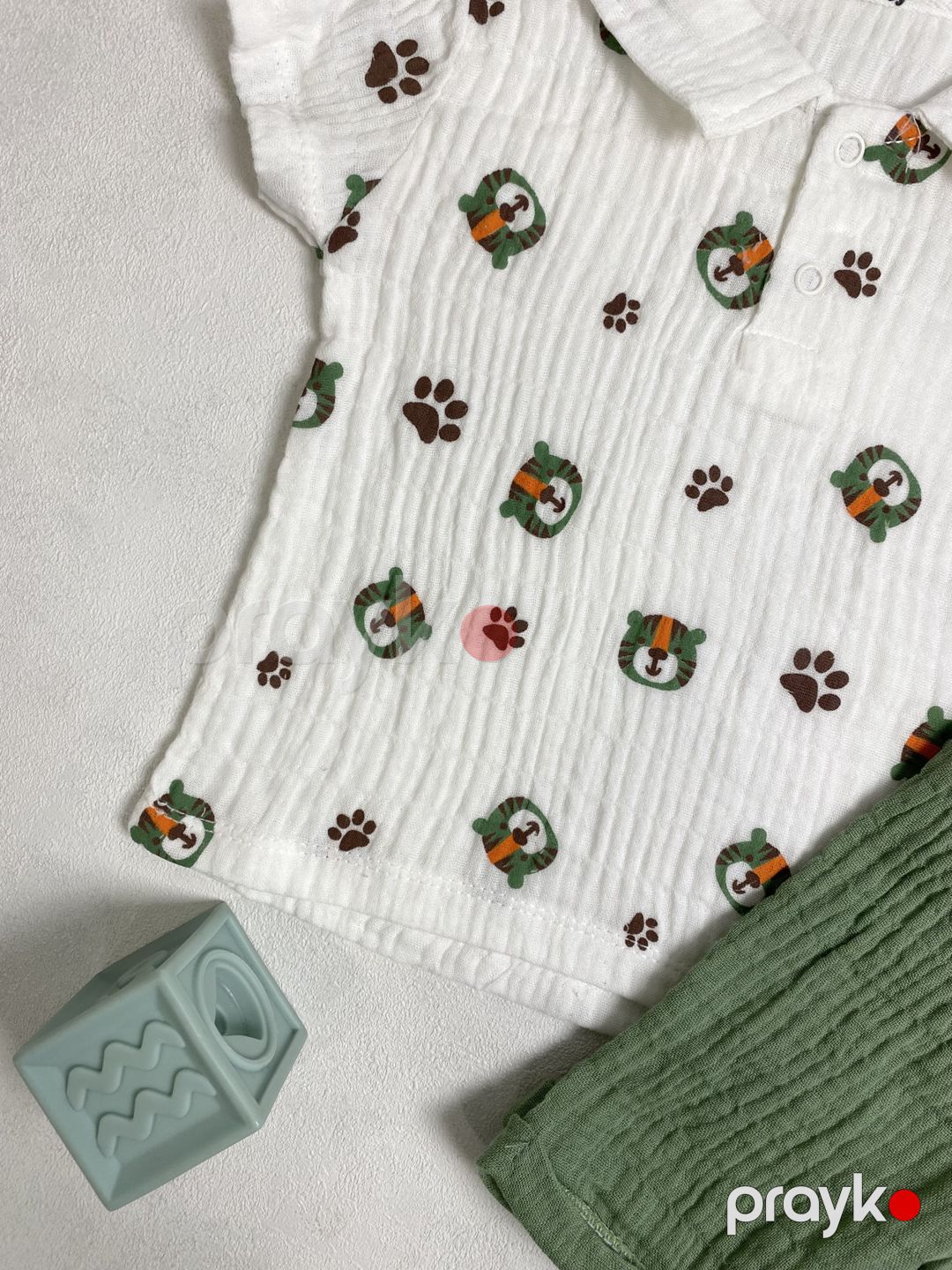 Oğlanlar üçün dəst, tünd yaşıl, pambıq, ölçü 9-12 ay — Mallar, Bakı (3)