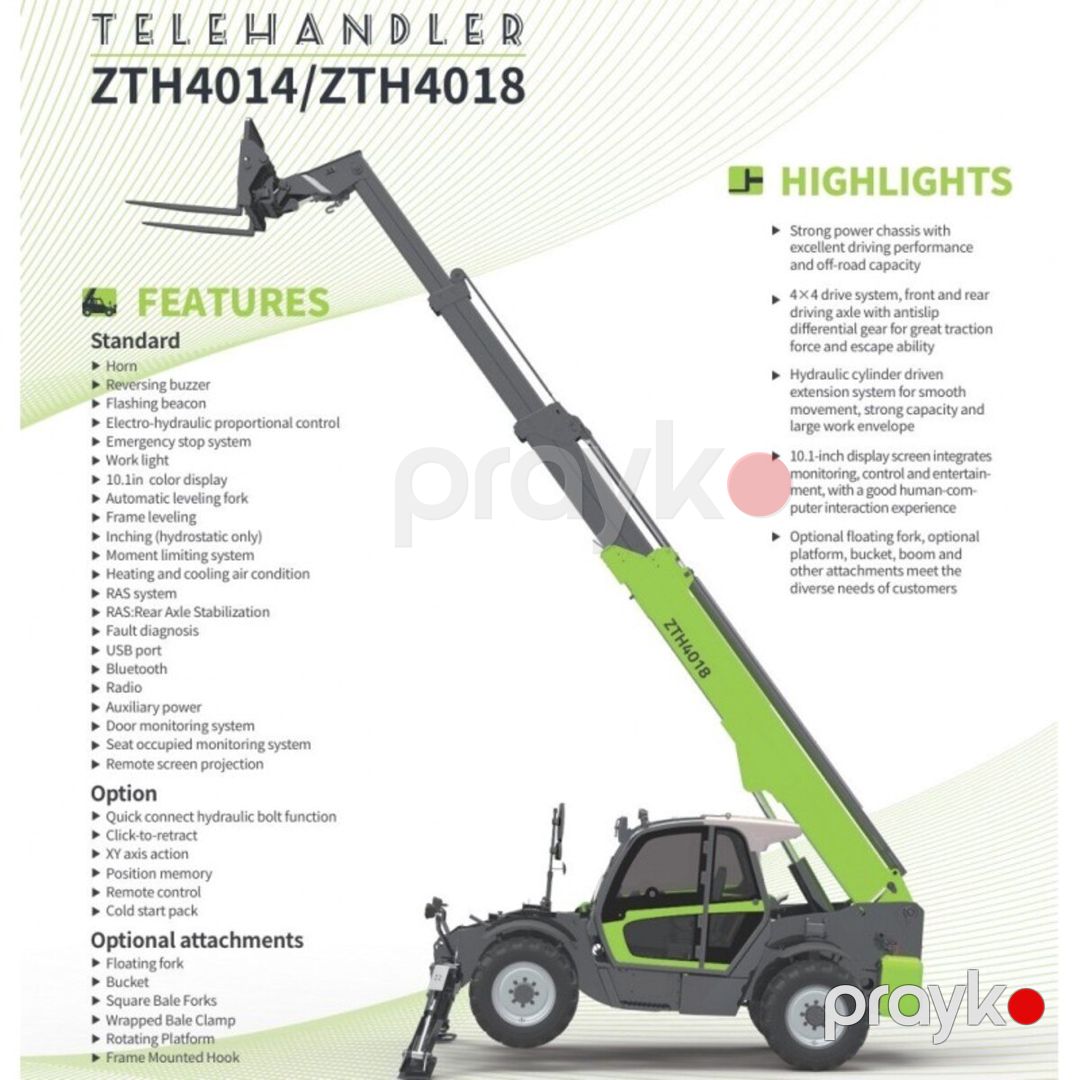 Teleskopik yükləyici "Zoomlion ZTH4018" — İnşaat texnikası, Bakı (9)