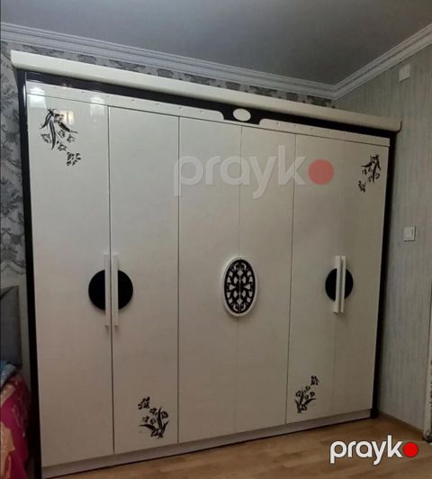 İşlənmiş, 6 qapı, Ağ, Taxta, Açılan, Düz dolab — Sumqayıt
