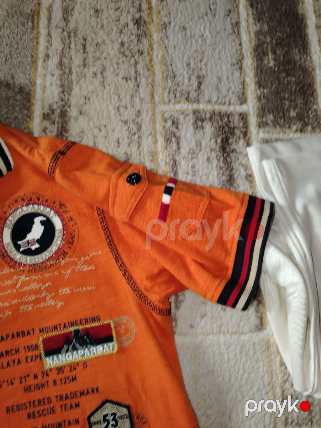 Narıncı rəngli “Nanga Parbat” temalı polo köynək - Rəng: parlaq — Futbolka və polo, Bakı (5)