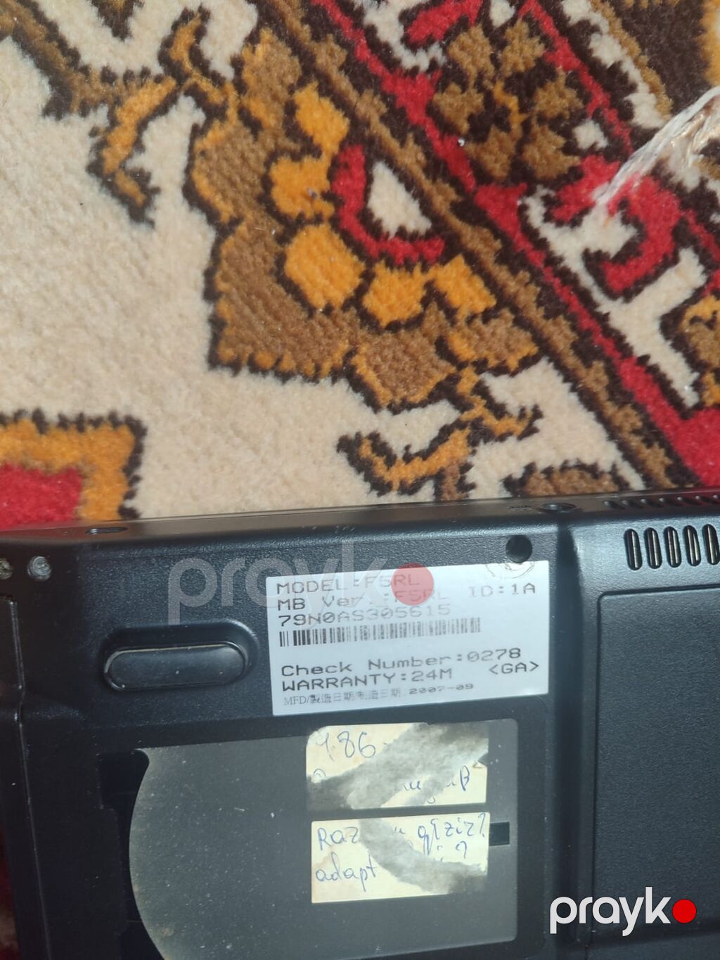 Salam ASUS noutbuk – model F5SRL satılır Inteldir, amma ssd qoşulsa I5 — Asus, Bakı (3)