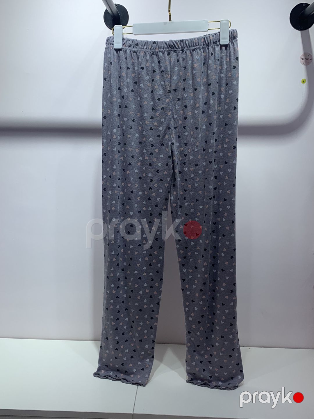 Qadın üçün şalvarlı pijama dəsti, boz, pambıq, ölçü XXL — Mallar, Bakı (2)