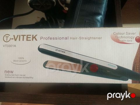 T-Vitek VT3301A Professional Hair Straightener – saç üçün vafli ütü — Bakı