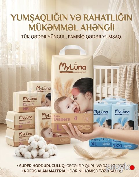 Uşaq bezi MyLuna 4 (maxi), 52 əd — Bakı