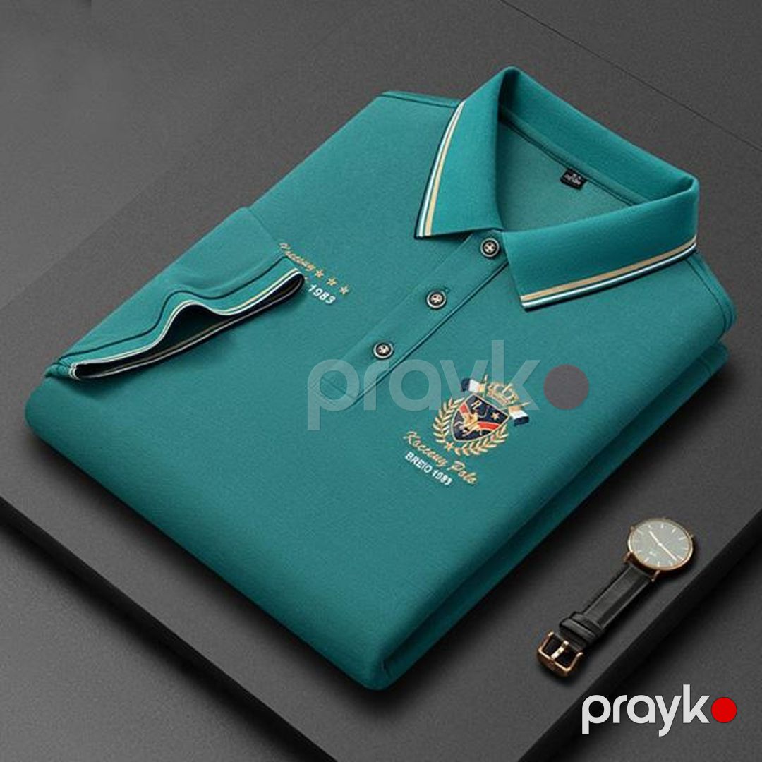 Kişilər üçün polo EB_1059, yaşıl, pambıq, ölçü L — Mallar, Bakı (2)