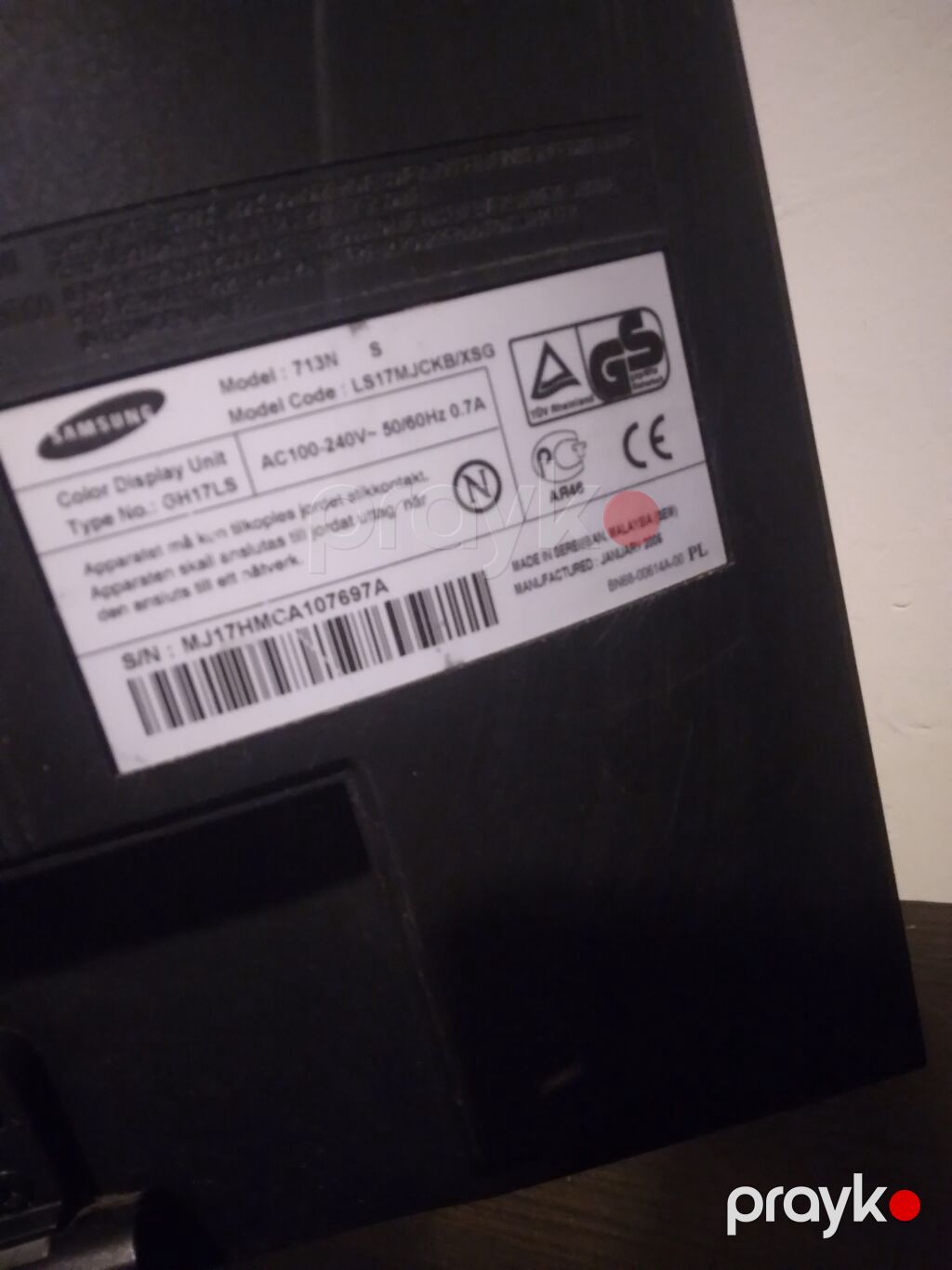 Samsung SyncMaster 713N LCD monitor - Ekran diaqonalı: 17" - Format — Monitorlər, Bakı (5)