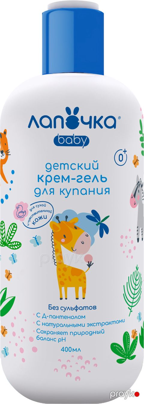 Uşaqların yuyunması üçün krem-gel Лапочка Baby, 400 ml — Bakı