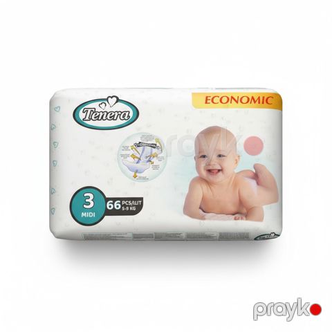 Uşaq bezləri Tenera Economic 3 Midi, 5-9 kq, 66 ədəd - MXM_152863 — Bakı