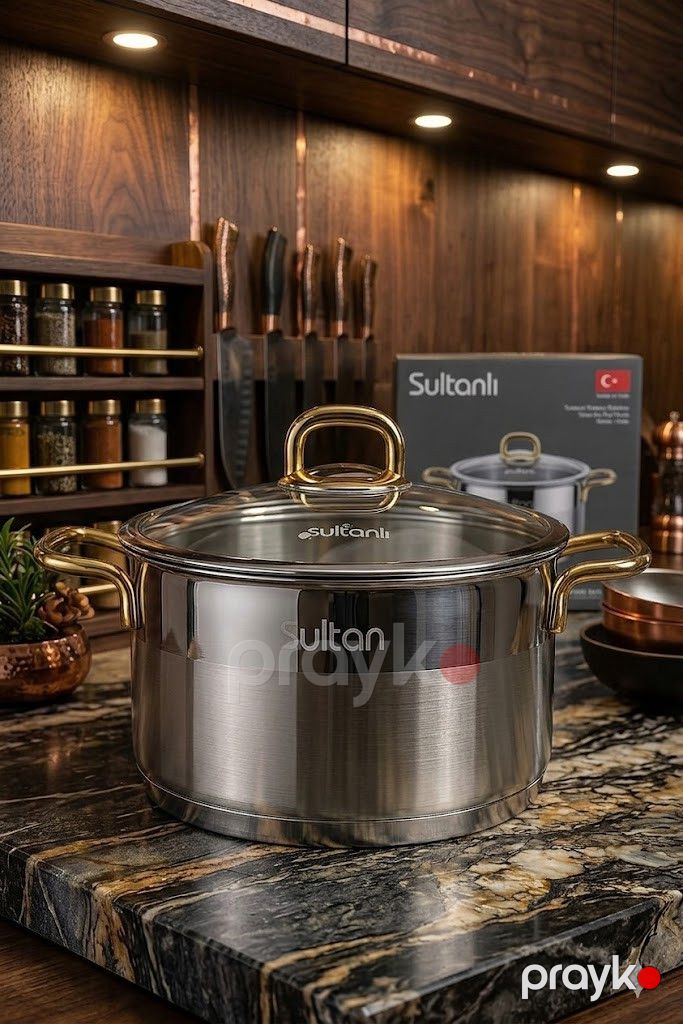 Qazan Sultanlı, 4500 ml, paslanmayan, 24 sm — Mallar, Bakı (3)